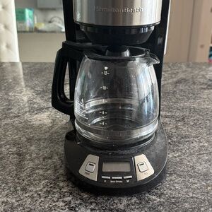 Hamilton Beach Silver and Black Coffee Maker